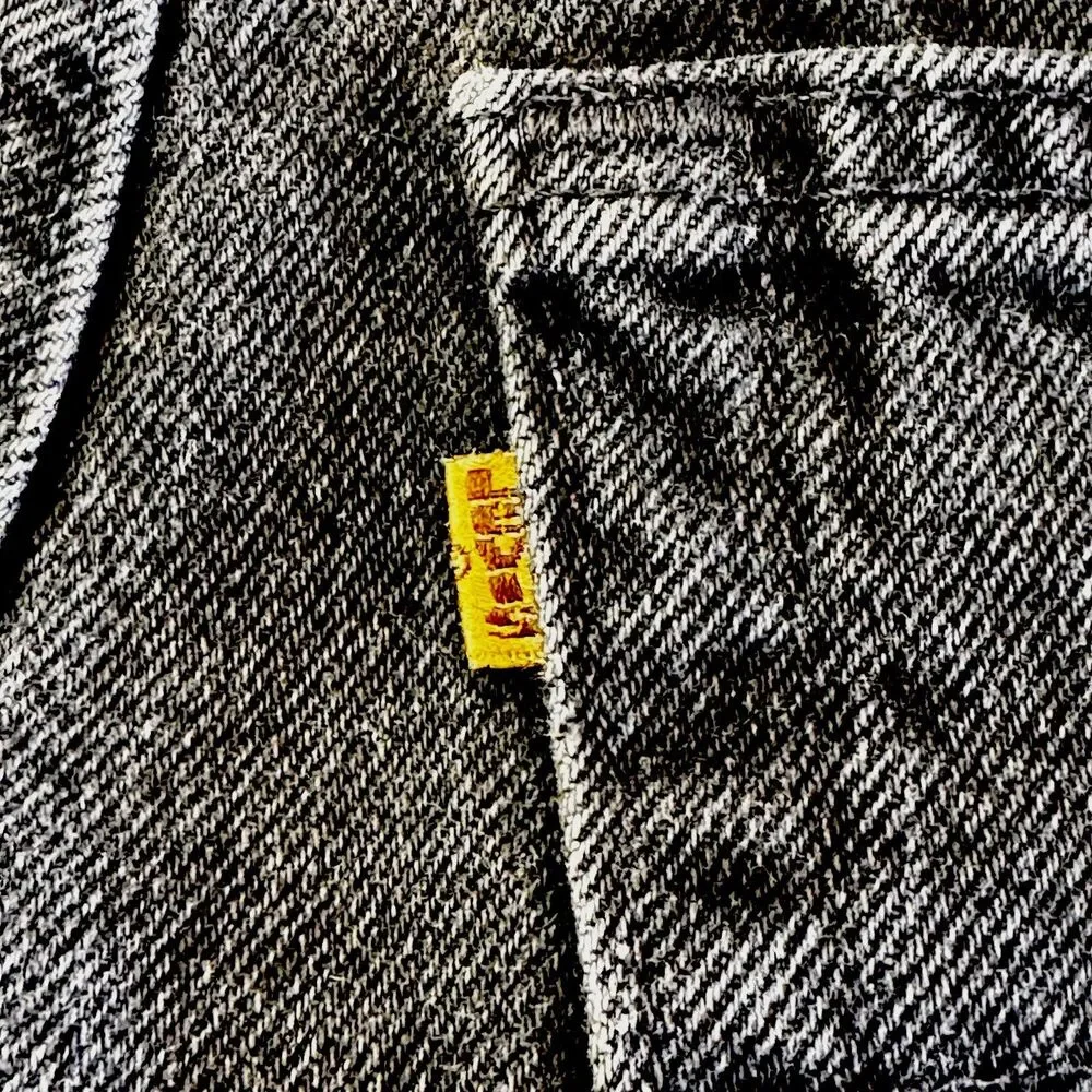 VTG 90s Y2K Levis 545 Baggy Jeans Mens 38 x 34 Black Loose Fit Orange Tab